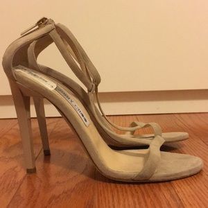 Jimmy Choo "Lucille" T-strap suede NUDE 39 / 8.5